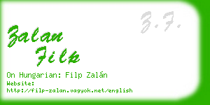 zalan filp business card