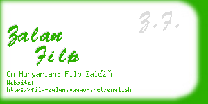 zalan filp business card